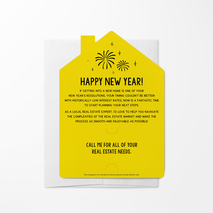 Set of New Year, New Home New Years Mailer | Envelopes Included | M28-M001 Mailer Market Dwellings