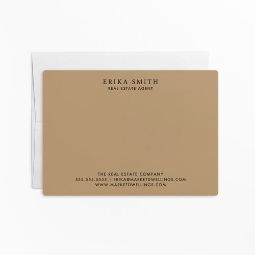 Stationery Notecards | Notecards with Envelopes Mailer Market Dwellings KRAFT 10