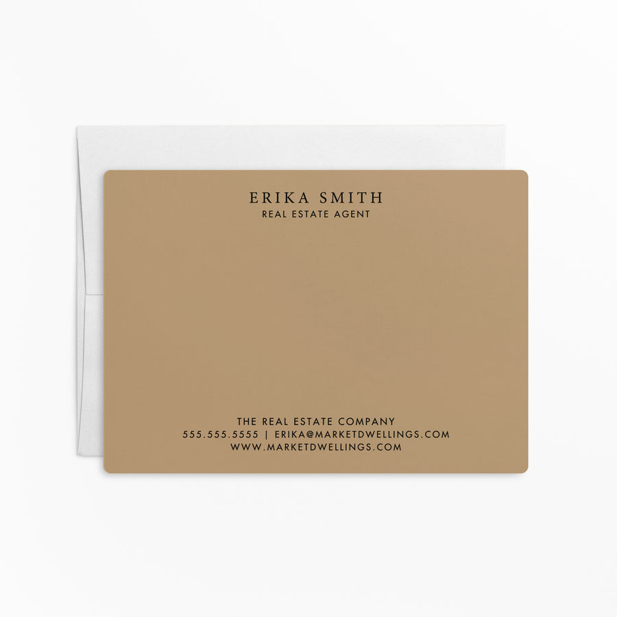 Customizable | Set of Stationery Notecards | Envelopes Included | M3-M006 Mailer Market Dwellings KRAFT