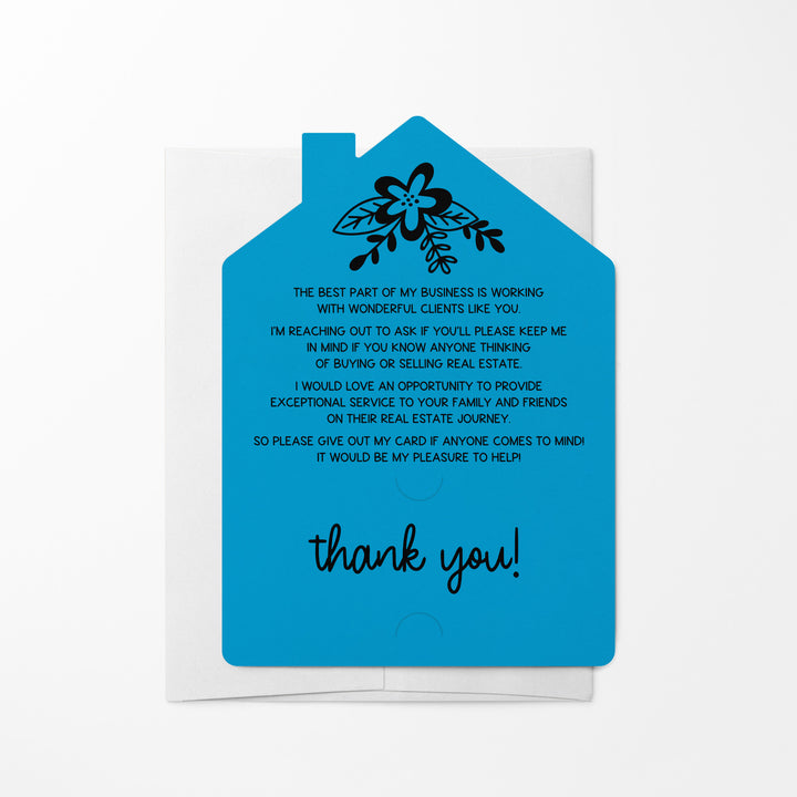 Set of Your Referrals Make My Business Bloom Real Estate Agent Mailers | Envelopes Included | M30-M001 Mailer Market Dwellings