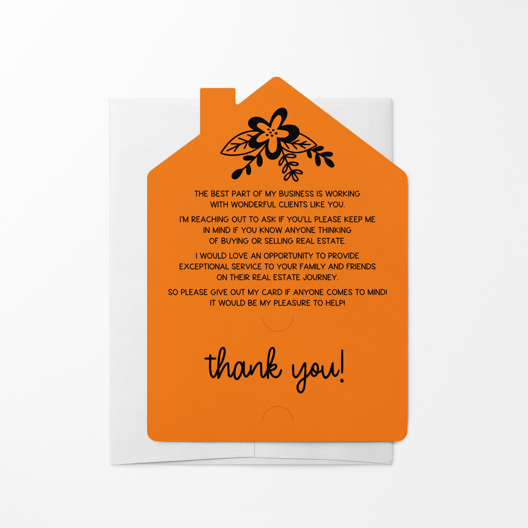 Set of Your Referrals Make My Business Bloom Real Estate Agent Mailers | Envelopes Included | M30-M001 Mailer Market Dwellings