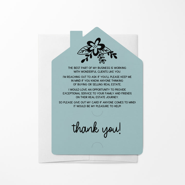 Set of Your Referrals Make My Business Bloom Real Estate Agent Mailers | Envelopes Included | M30-M001 Mailer Market Dwellings