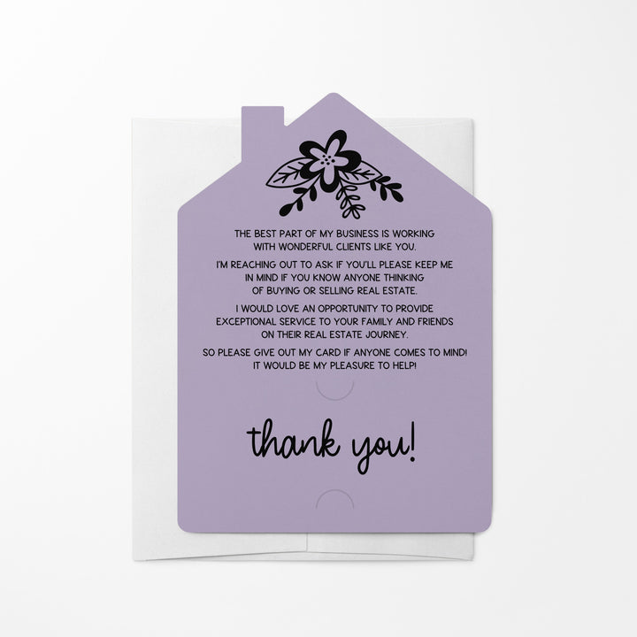 Set of Your Referrals Make My Business Bloom Real Estate Agent Mailers | Envelopes Included | M30-M001 Mailer Market Dwellings