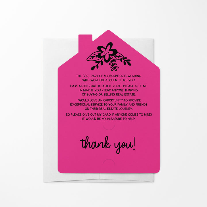 Set of Your Referrals Make My Business Bloom Real Estate Agent Mailers | Envelopes Included | M30-M001