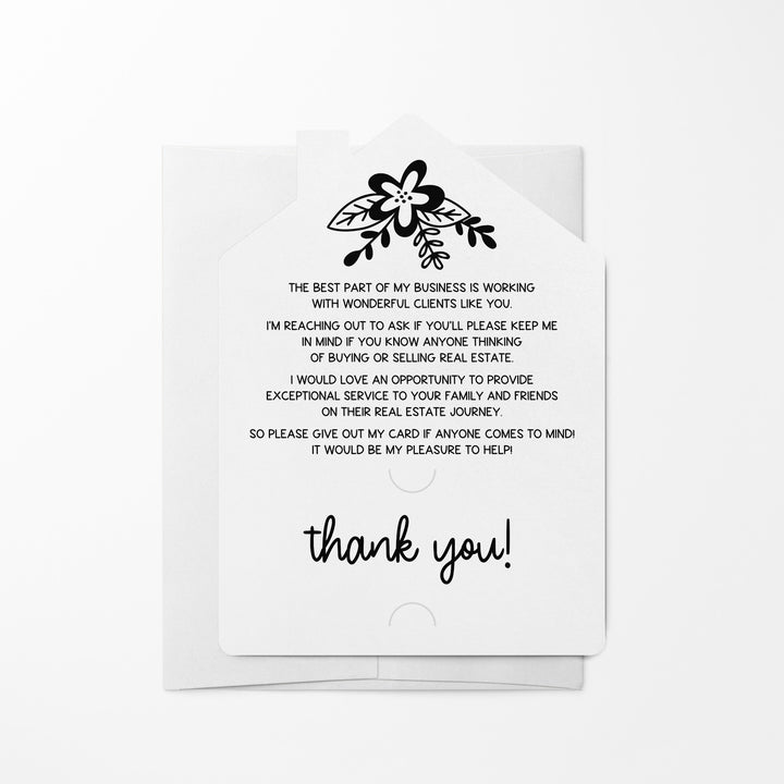 Set of Your Referrals Make My Business Bloom Real Estate Agent Mailers | Envelopes Included | M30-M001