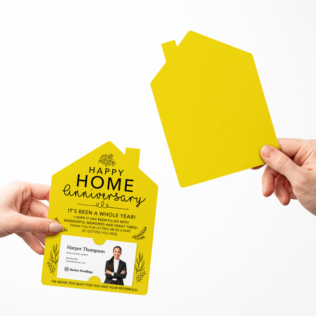Set of Home Anniversary Real Estate Mailers | Envelopes Included | M34-M001 Mailer Market Dwellings