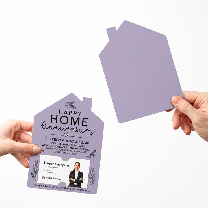 Set of Home Anniversary Real Estate Mailers | Envelopes Included | M34-M001 Mailer Market Dwellings
