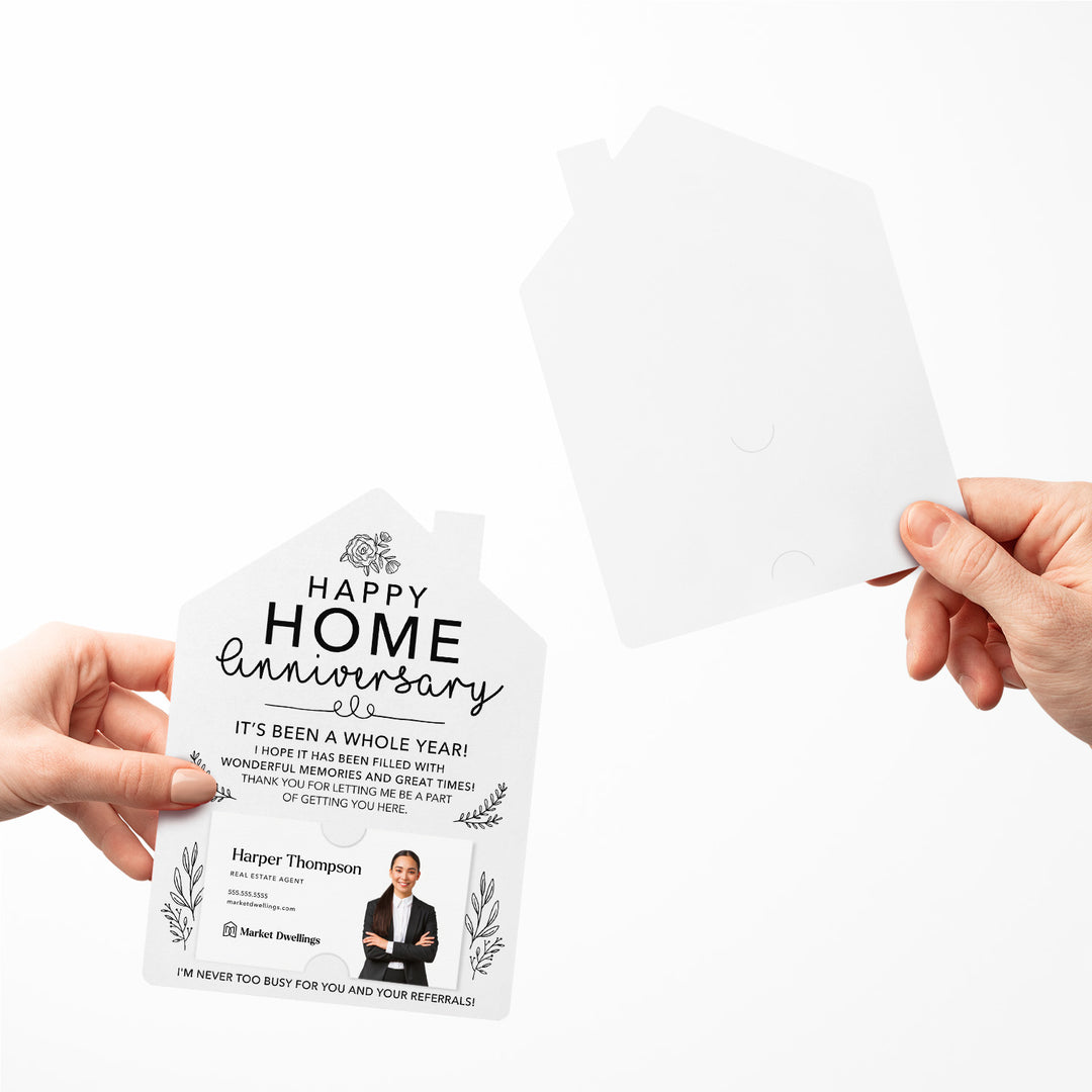 Set of Home Anniversary Real Estate Mailers | Envelopes Included | M34-M001