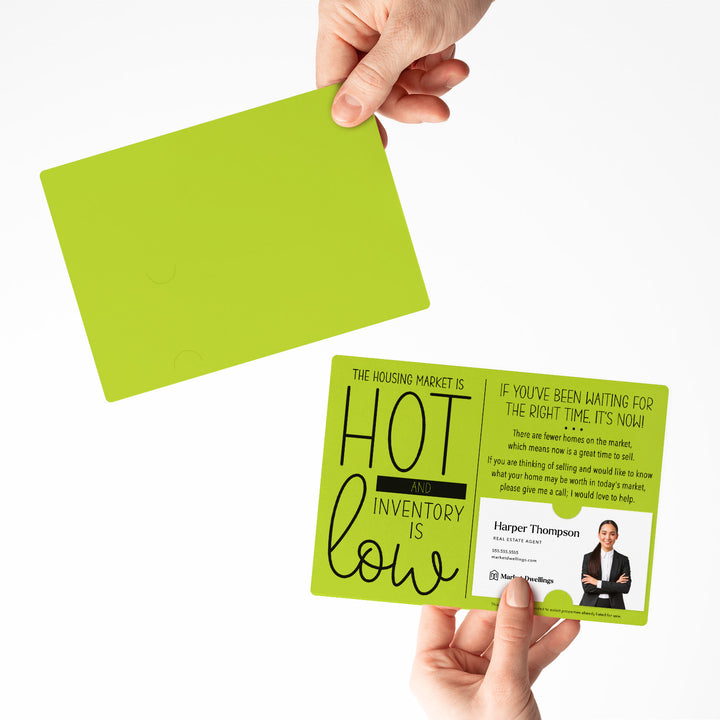 Set of "The Housing Market is Hot and Inventory is Low" Mailer | Envelopes Included | M37-M003 Mailer Market Dwellings
