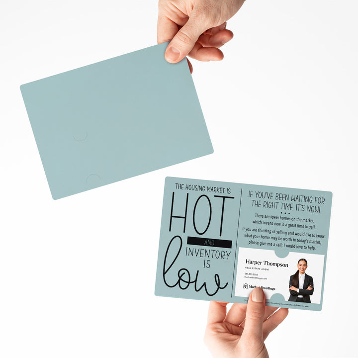 Set of "The Housing Market is Hot and Inventory is Low" Mailer | Envelopes Included | M37-M003 Mailer Market Dwellings