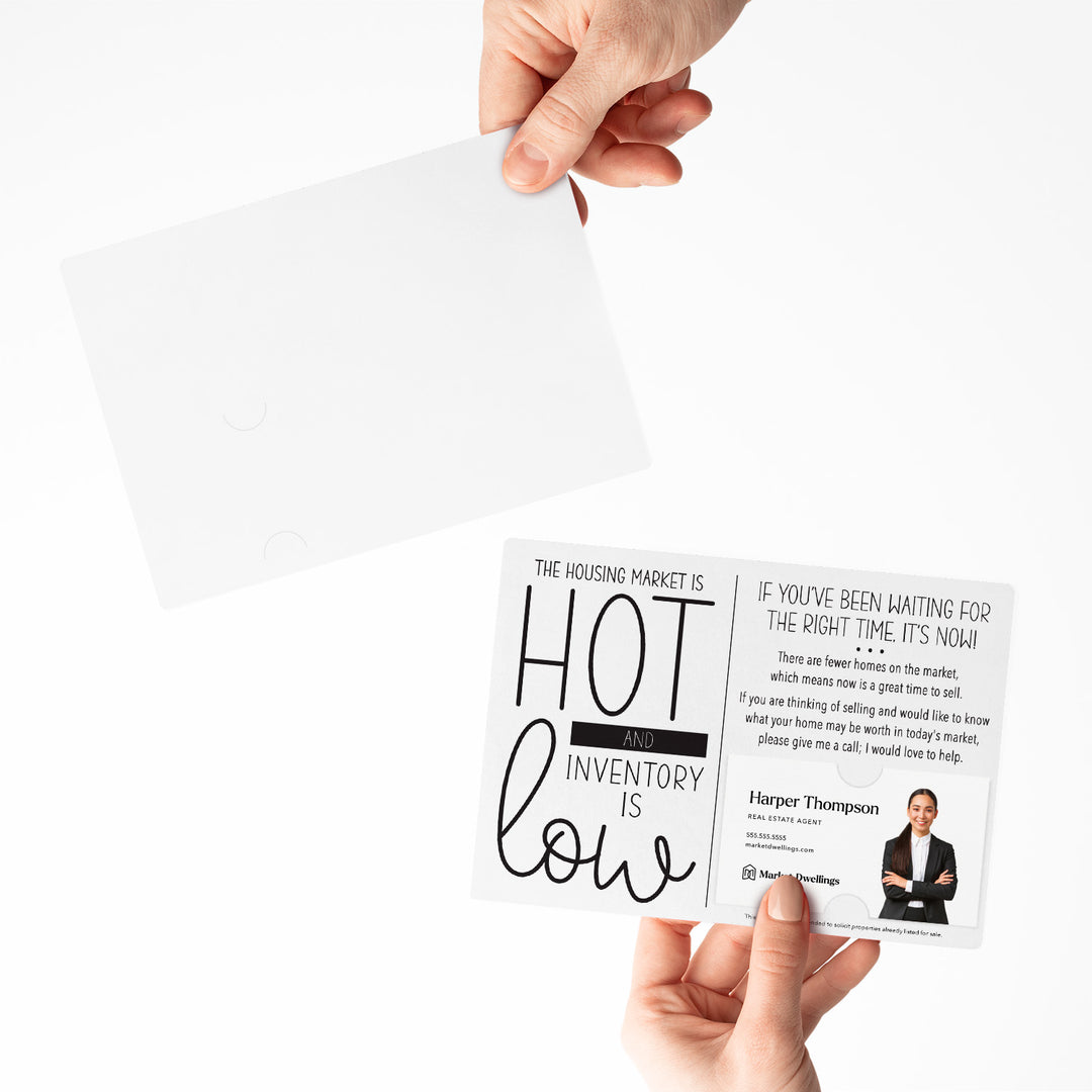 Set of "The Housing Market is Hot and Inventory is Low" Mailer | Envelopes Included | M37-M003 Mailer Market Dwellings