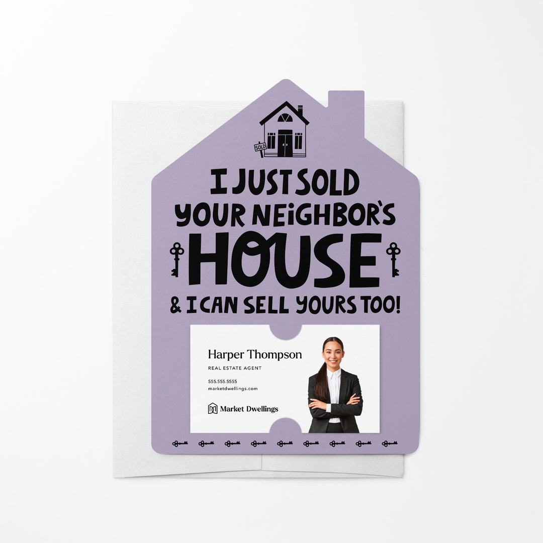 Set of I Just Sold Your Neighbor's House Real Estate Agent Mailers | Envelopes Included | M38-M001