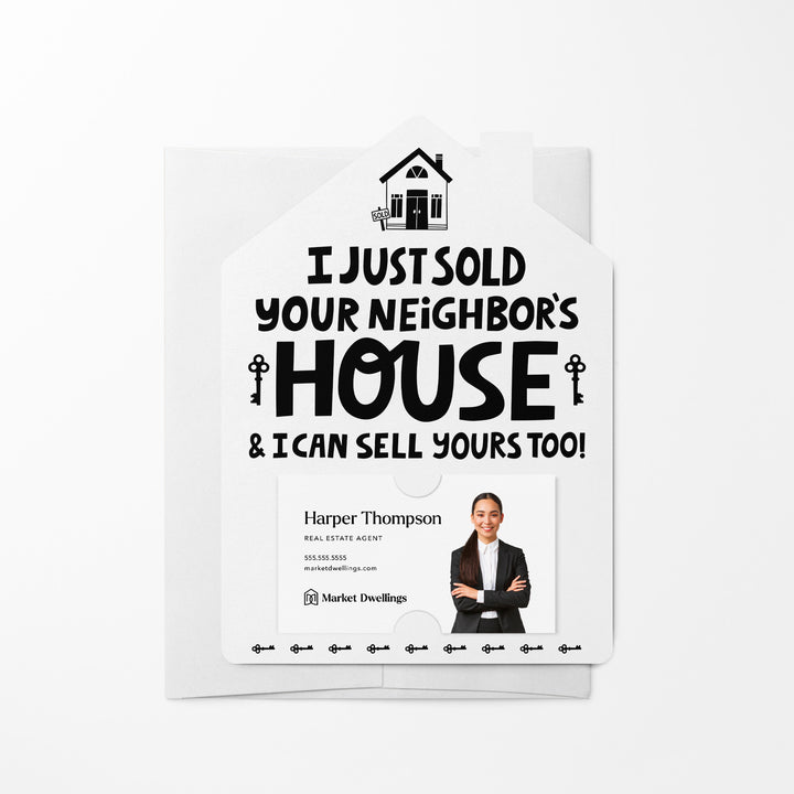 Set of I Just Sold Your Neighbor's House Real Estate Agent Mailers | Envelopes Included | M38-M001