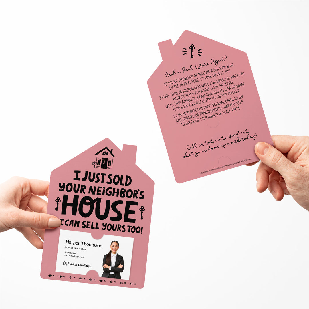 Set of I Just Sold Your Neighbor's House Real Estate Agent Mailers | Envelopes Included | M38-M001 Mailer Market Dwellings