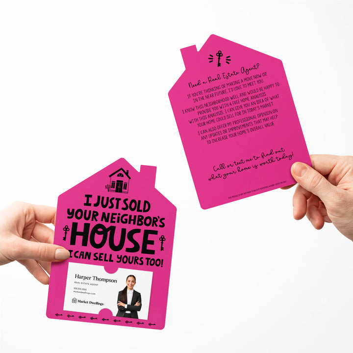 Set of I Just Sold Your Neighbor's House Real Estate Agent Mailers | Envelopes Included | M38-M001 Mailer Market Dwellings