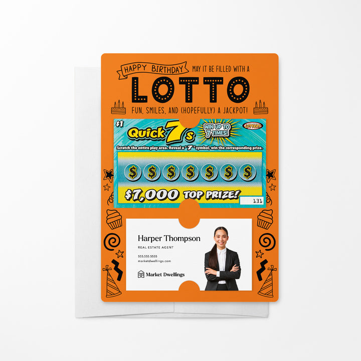 Set of Happy Birthday Lotto Mailers | Envelopes Included Mailer Market Dwellings CARROT