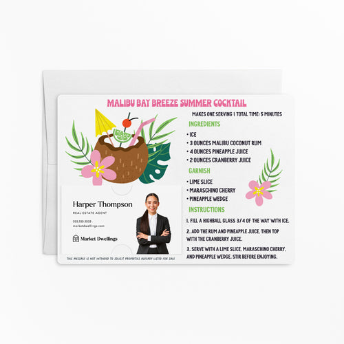 Malibu Bay Breeze Summer Cocktail Recipe | Real Estate Mailers with Envelopes Mailer Market Dwellings