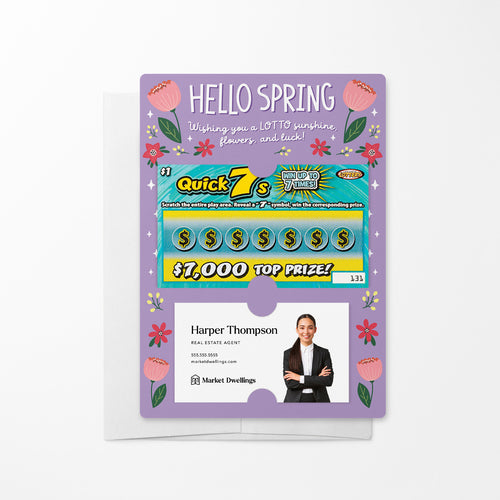 Hello Spring! Wishing You A Lotto Sunshine, Flowers, And Luck! | Lotto Mailers with Envelopes Mailer Market Dwellings