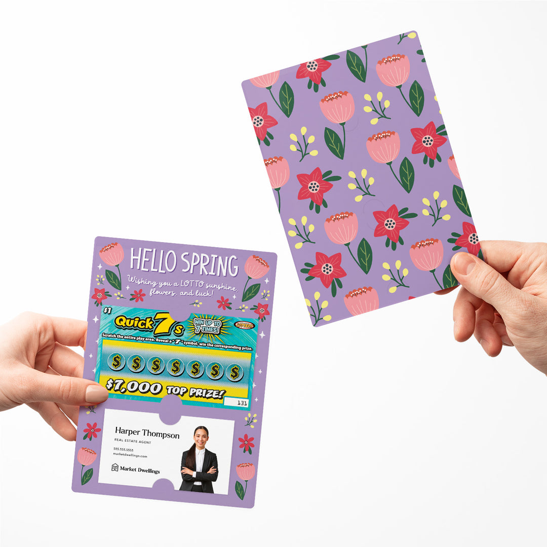 Set of Hello Spring! Wishing You A Lotto Sunshine, Flowers, And Luck! Lotto Mailers | Envelopes Included Mailer Market Dwellings