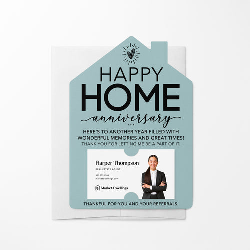 Happy Home Anniversary | Real Estate & Mortgage Mailers with Envelopes Mailer Market Dwellings