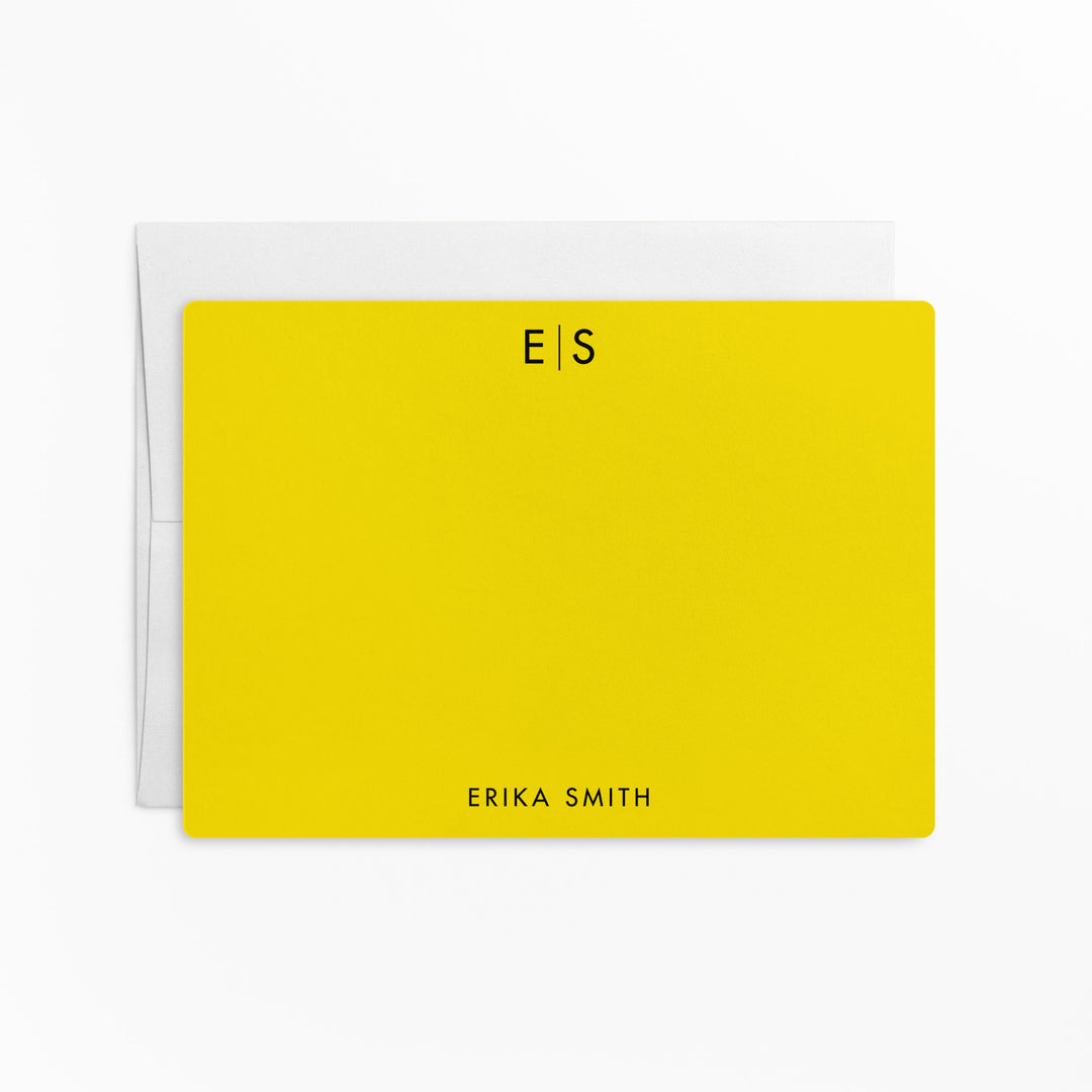 Customizable | Set of Stationery Notecards | Envelopes Included | M5-M006 Mailer Market Dwellings LEMON