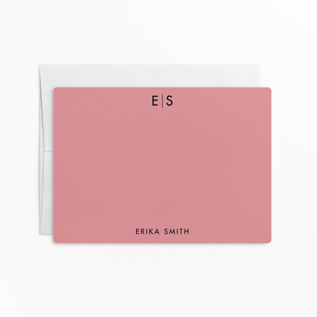 Customizable | Set of Stationery Notecards | Envelopes Included | M5-M006 Mailer Market Dwellings LIGHT PINK