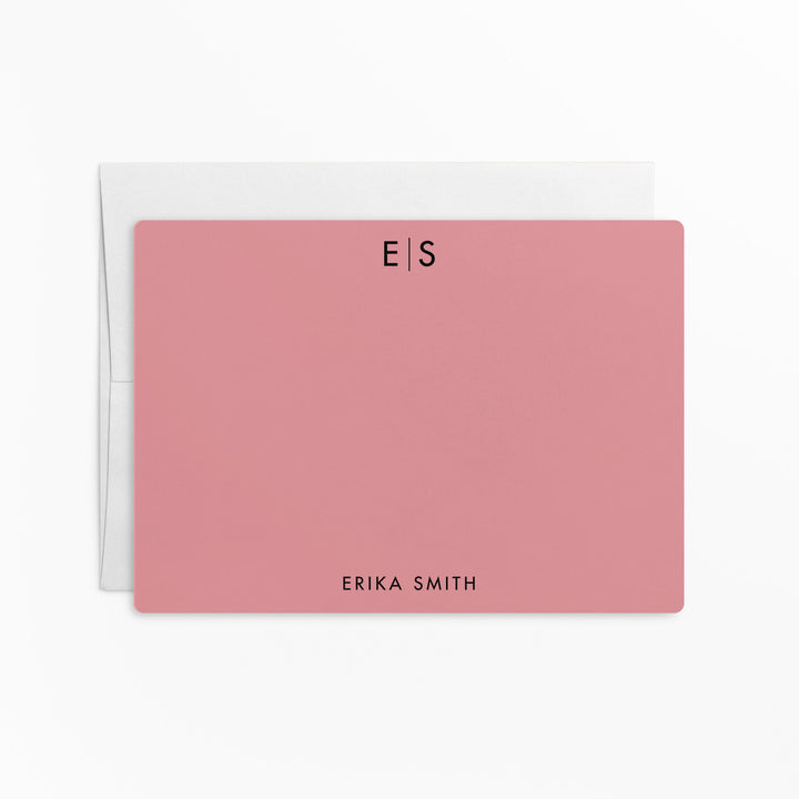 Customizable | Set of Stationery Notecards | Envelopes Included | M5-M006 Mailer Market Dwellings LIGHT PINK