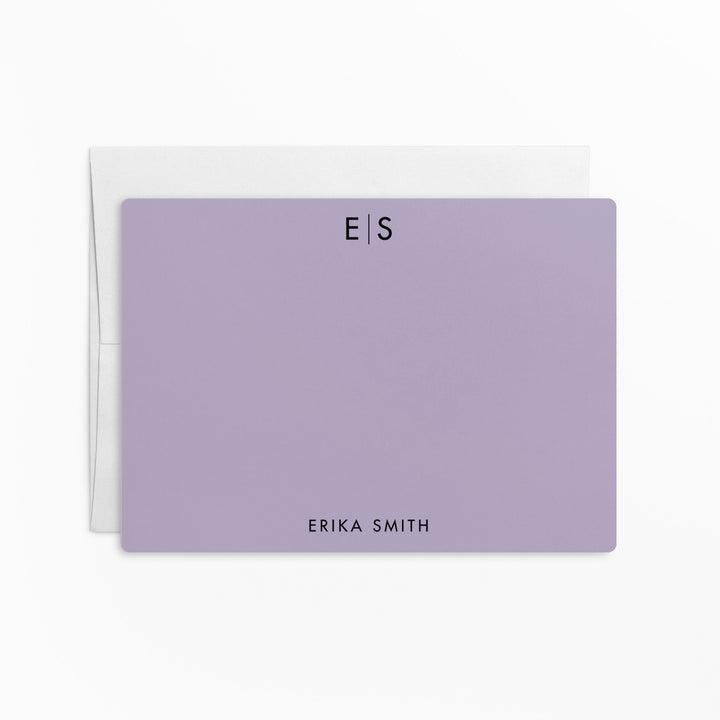 Customizable | Set of Stationery Notecards | Envelopes Included | M5-M006 Mailer Market Dwellings LIGHT PURPLE
