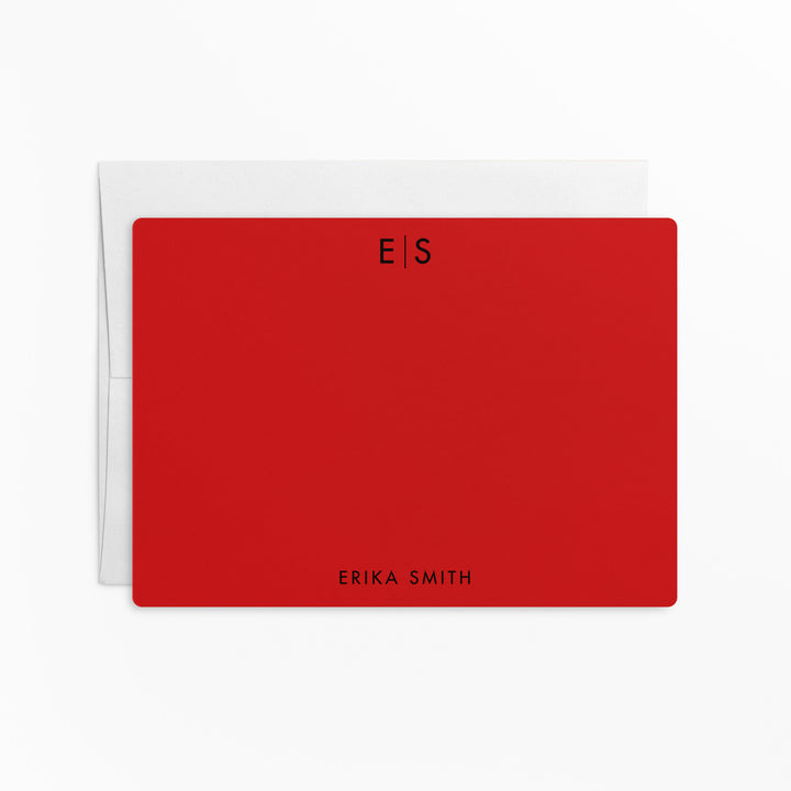 Customizable | Set of Stationery Notecards | Envelopes Included | M5-M006 Mailer Market Dwellings SCARLET