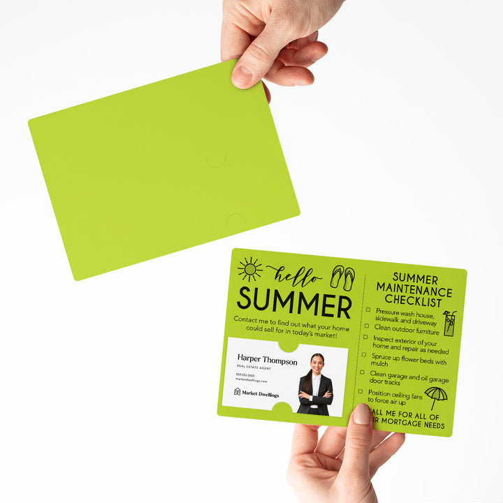 Mortgage | Set of "Hello Summer" Mailer | Envelopes Included | M52-M004 Mailer Market Dwellings