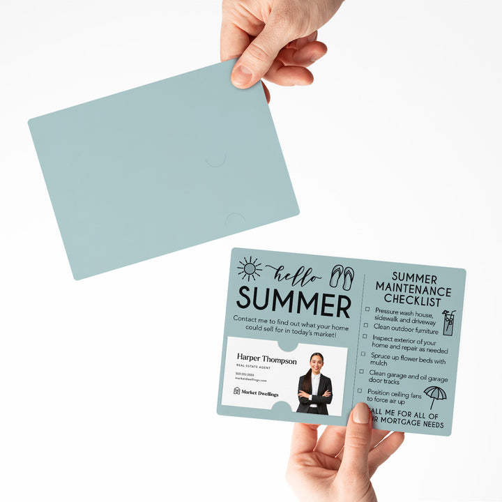 Mortgage | Set of "Hello Summer" Mailer | Envelopes Included | M52-M004 Mailer Market Dwellings
