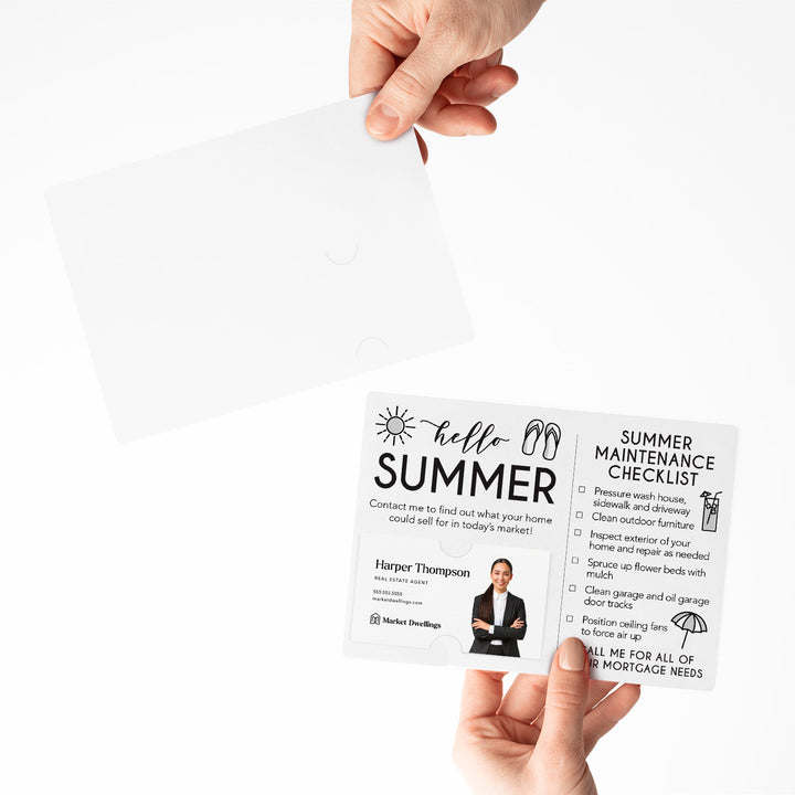 Mortgage | Set of "Hello Summer" Mailer | Envelopes Included | M52-M004 Mailer Market Dwellings