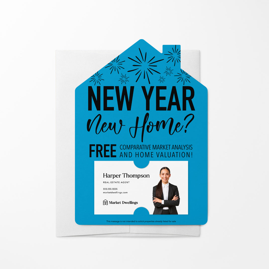 Set of New Year, New Home New Years Mailers | Envelopes Included | M6-M001 Mailer Market Dwellings ARCTIC