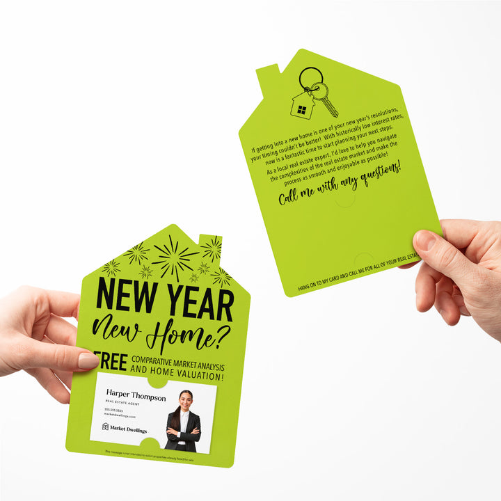 Set of New Year, New Home New Years Mailers | Envelopes Included | M6-M001 Mailer Market Dwellings