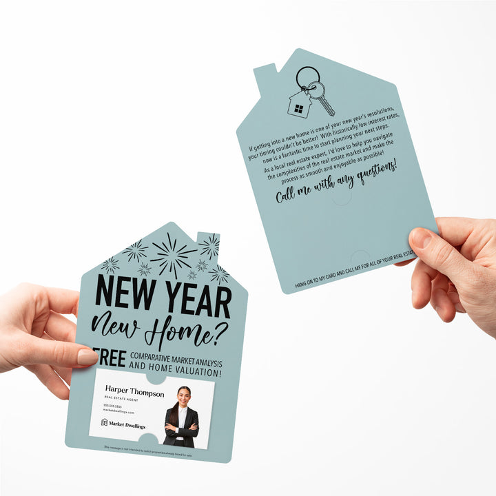 Set of New Year, New Home New Years Mailers | Envelopes Included | M6-M001 Mailer Market Dwellings