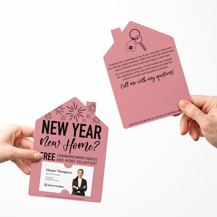 Set of New Year, New Home New Years Mailers | Envelopes Included | M6-M001 Mailer Market Dwellings