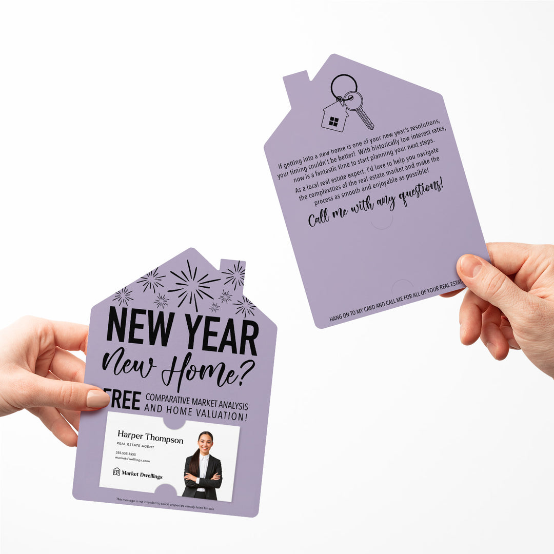 Set of New Year, New Home New Years Mailers | Envelopes Included | M6-M001 Mailer Market Dwellings