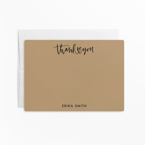 Thank You Stationery Notecards | Notecards with Envelopes Mailer Market Dwellings KRAFT 10
