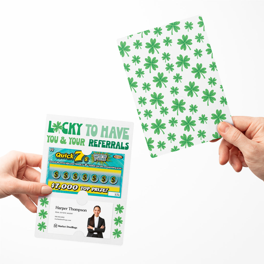 Set of Lucky To Have You And Your Referrals | Lotto Mailers | Envelopes Included Mailer Market Dwellings