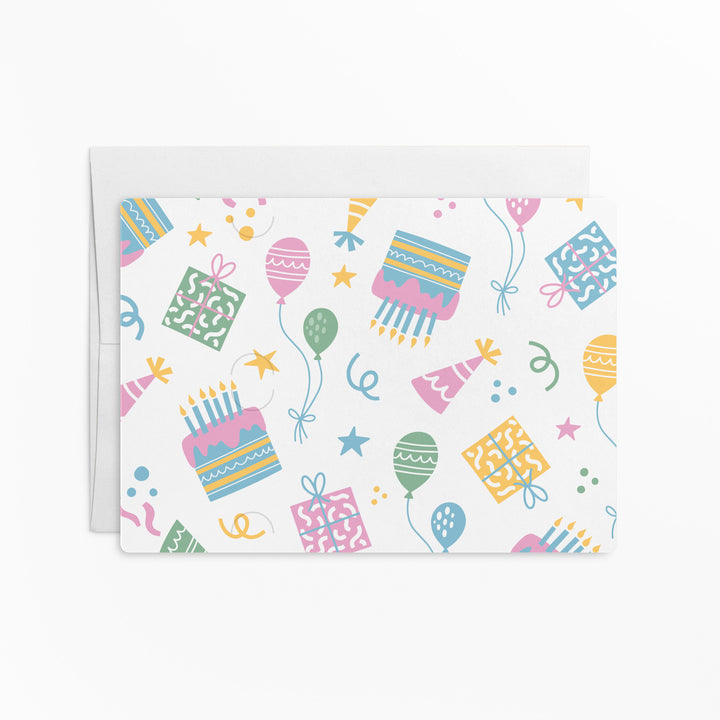 SET of Happy Birthday Gift Card and Business Card Holder | Greeting Cards w/ Envelopes | Client Gift | Birthday Card | M68-M008 Mailer Market Dwellings
