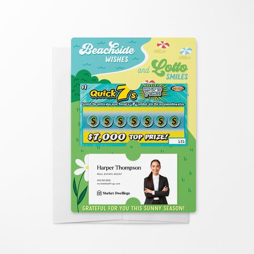 Beachside Wishes and Lotto Smiles | Lotto Mailers with Envelopes Mailer Market Dwellings