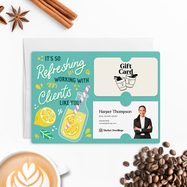 Set of It's So Refreshing Working With Clients Like You! | Summer Mailers | Envelopes Included | M93-M008-AB Mailer Market Dwellings