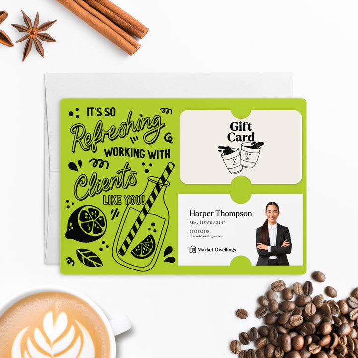 Set of It's So Refreshing Working With Clients Like You! | Summer Mailers | Envelopes Included | M94-M008 Mailer Market Dwellings