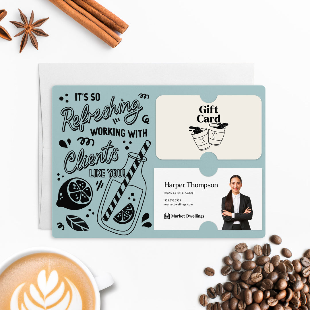 Set of It's So Refreshing Working With Clients Like You! | Summer Mailers | Envelopes Included | M94-M008 Mailer Market Dwellings