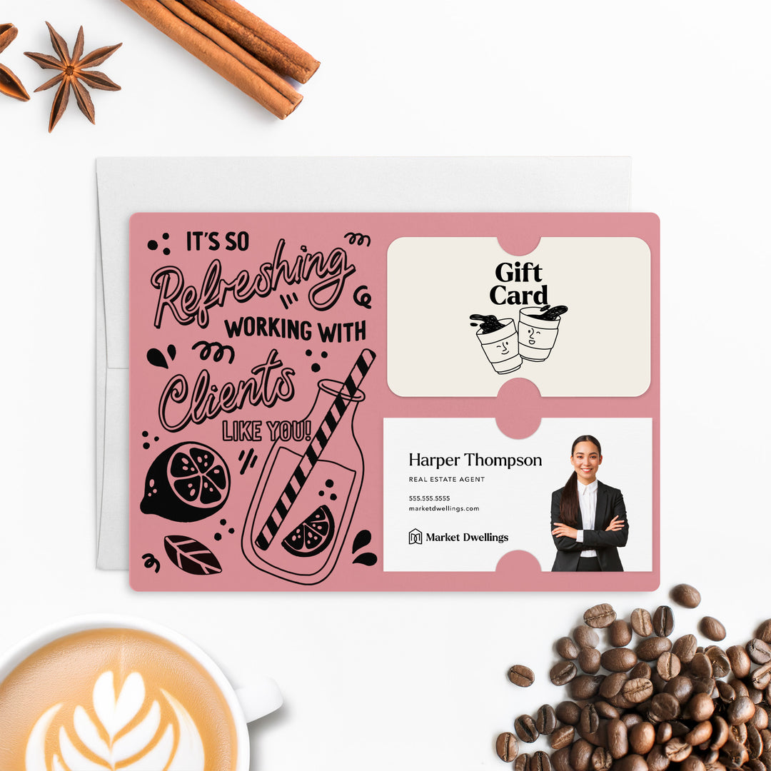 Set of It's So Refreshing Working With Clients Like You! | Summer Mailers | Envelopes Included | M94-M008 Mailer Market Dwellings