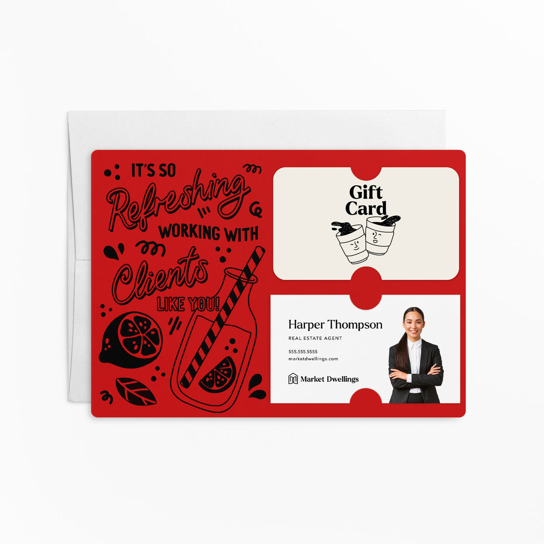 Set of It's So Refreshing Working With Clients Like You! | Summer Mailers | Envelopes Included | M94-M008