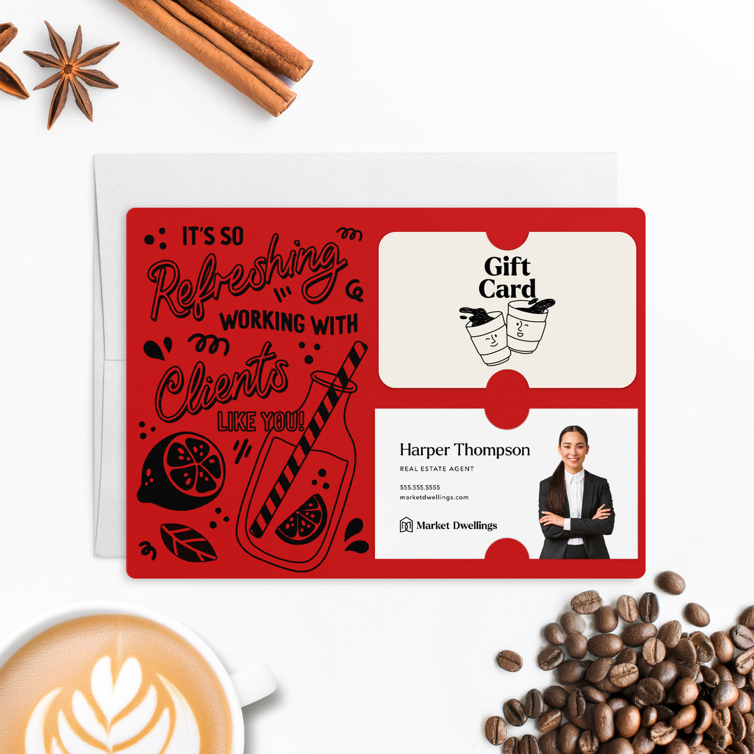 Set of It's So Refreshing Working With Clients Like You! | Summer Mailers | Envelopes Included | M94-M008