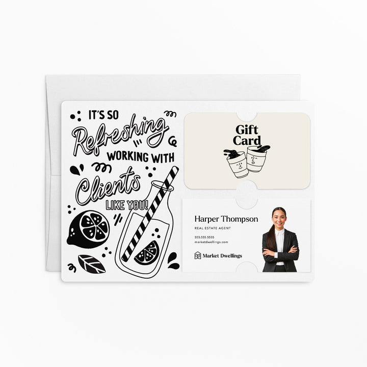 Set of It's So Refreshing Working With Clients Like You! | Summer Mailers | Envelopes Included | M94-M008