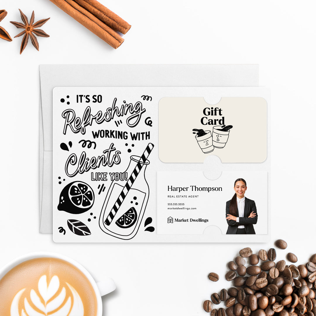 Set of It's So Refreshing Working With Clients Like You! | Summer Mailers | Envelopes Included | M94-M008