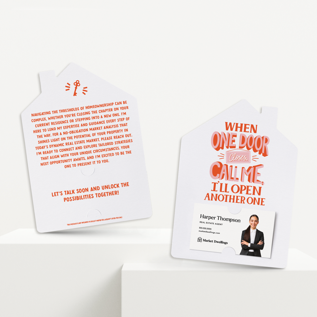 Set of When One Door Closes, Call Me, I’ll Open Another One. | Mailers | Envelopes Included | M268-M001-AB Mailer Market Dwellings